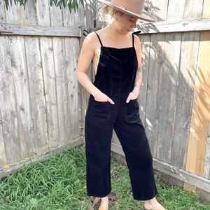 Black Corduroy Jumpsuit